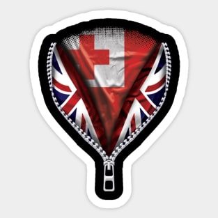 Togan Flag  Tonga Flag zipped British Flag - Gift for Togan From Tonga Sticker